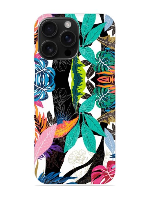 Floral Pattern Bright Snap Case for Apple Iphone 16 Pro Max