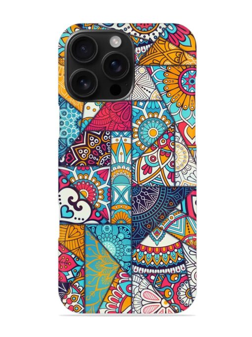 Patchwork Pattern Vintage Snap Case for Apple Iphone 16 Pro Max