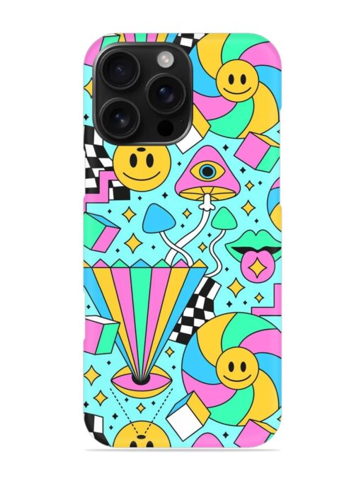 Trippy Rainbow 60S Snap Case for Apple Iphone 16 Pro Max