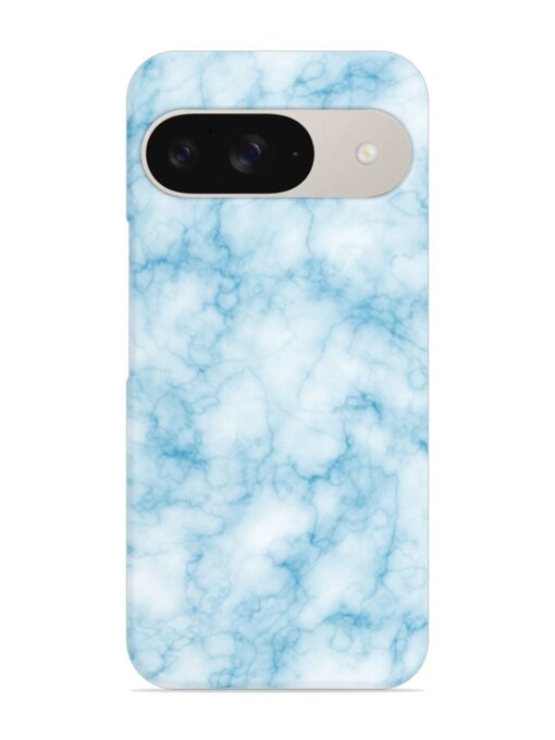 Blue White Natural Marble Snap Case for Google Pixel 9