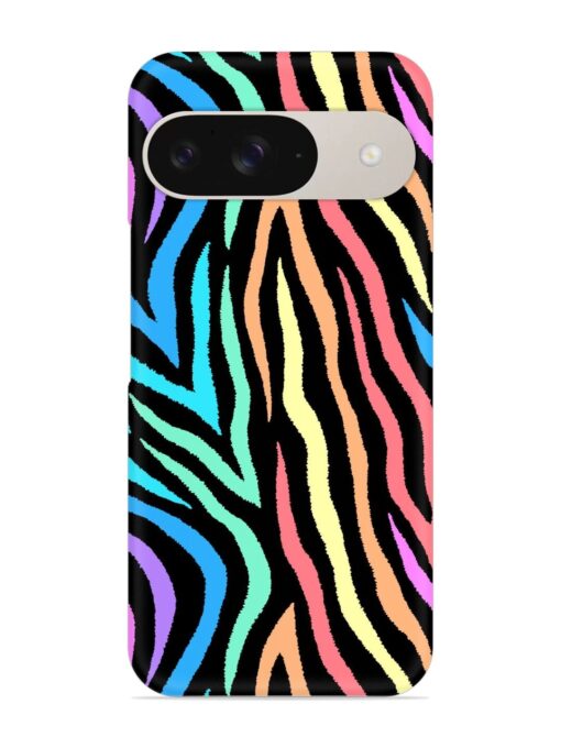 Colorful Abstract Zebra Snap Case for Google Pixel 9