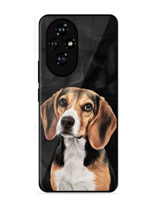 Beagle Portrait Glossy Metal Phone Cover for Honor 200 (5G)