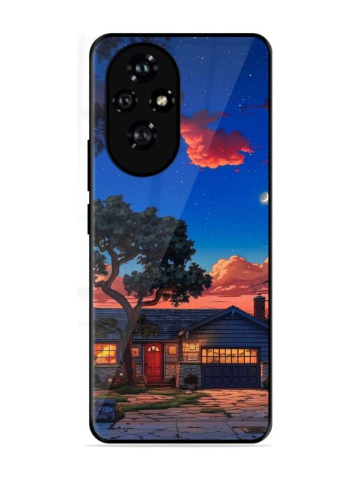 Serene Suburban Twilight Glossy Metal Phone Cover for Honor 200 (5G)