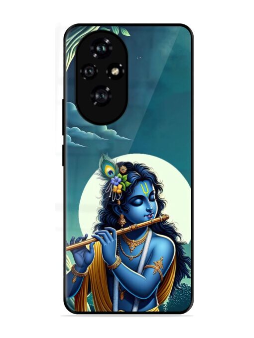 Krishna's Divine Flute Glossy Metal Phone Cover for Honor 200 (5G)