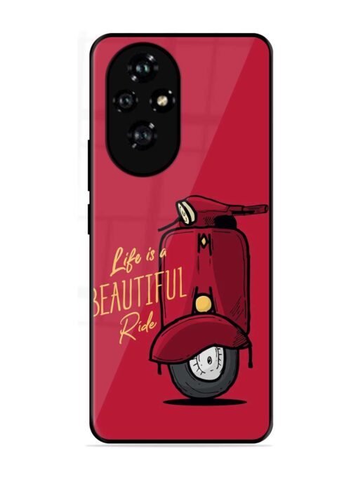 Life Is Beautiful Rides Glossy Metal Phone Cover for Honor 200 (5G)