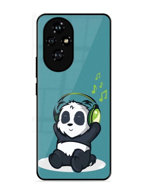 Music Panda Glossy Metal Phone Cover for Honor 200 (5G)