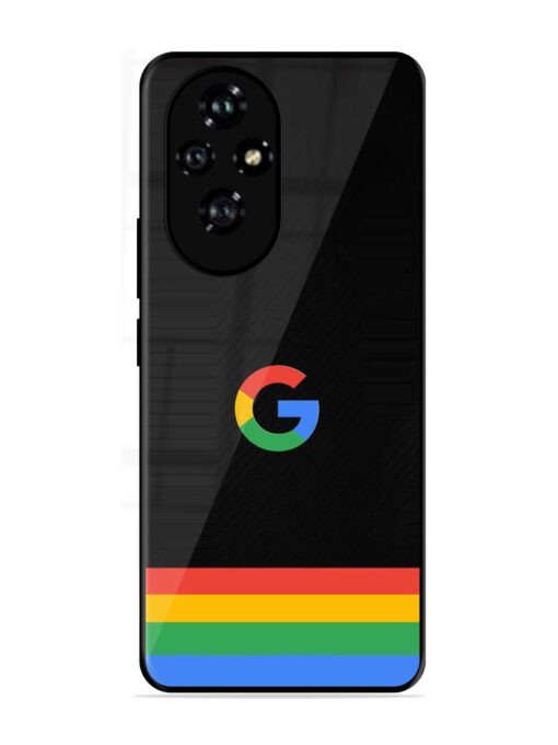 Google Logo Art Glossy Metal Phone Cover for Honor 200 (5G)