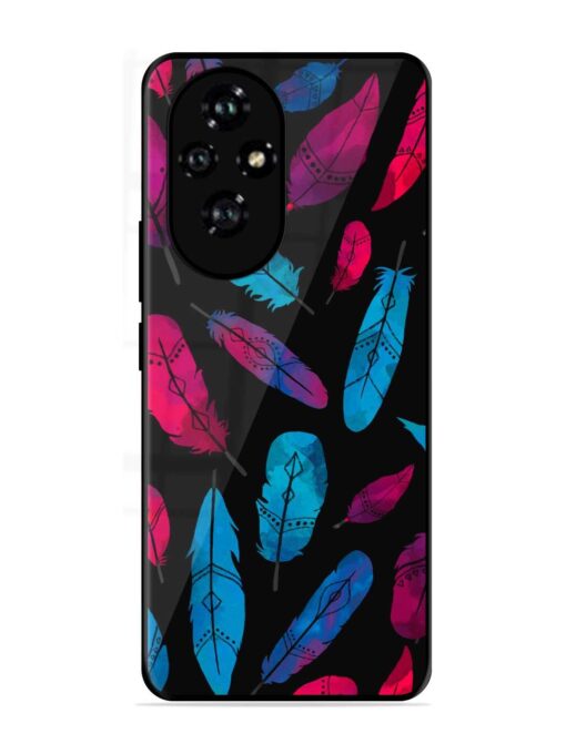 Feather Art Glossy Metal Phone Cover for Honor 200 (5G)