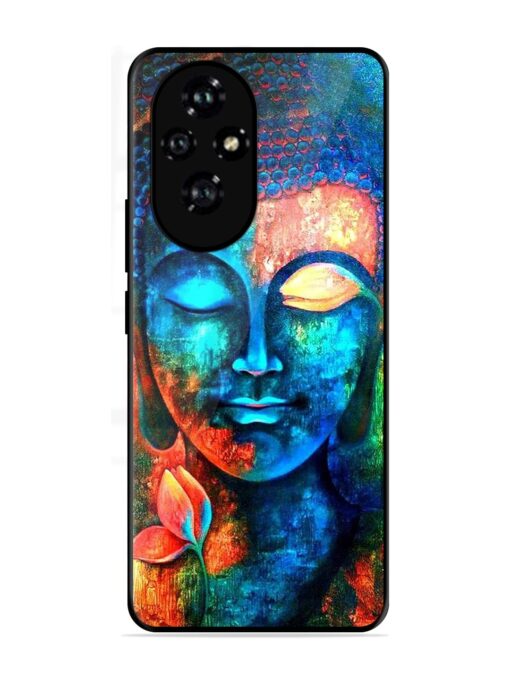 Buddha Painting Glossy Metal Phone Cover for Honor 200 (5G)