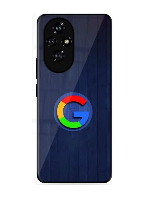 Google Logo Printed Glossy Metal TPU Phone Cover for Honor 200 (5G)