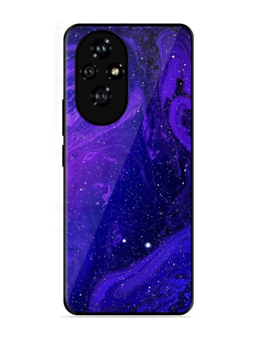 Galaxy Acrylic Abstract Art Glossy Metal Phone Cover for Honor 200 (5G)