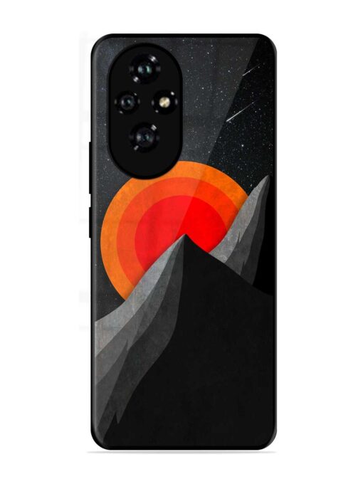 Black Mountain Glossy Metal Phone Cover for Honor 200 (5G)