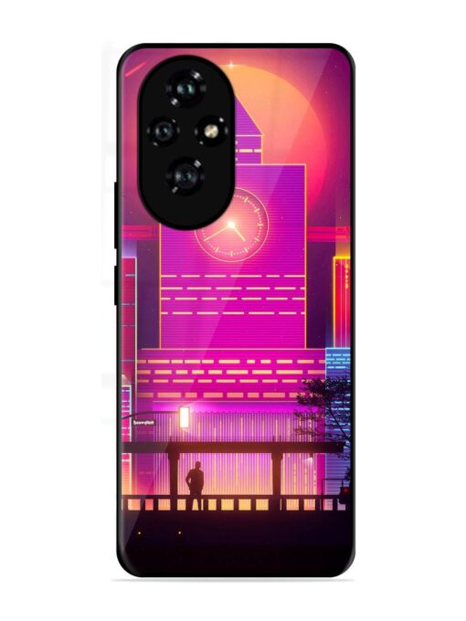 Clock Tower Glossy Metal TPU Phone Cover for Honor 200 (5G)