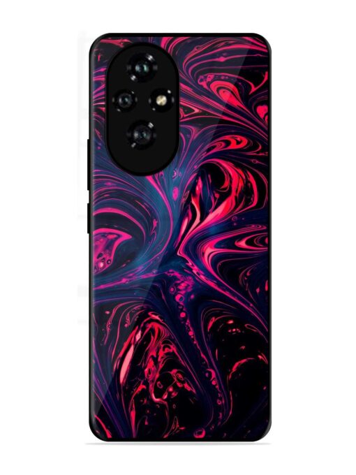 Abstract Background Glossy Metal Phone Cover for Honor 200 (5G)