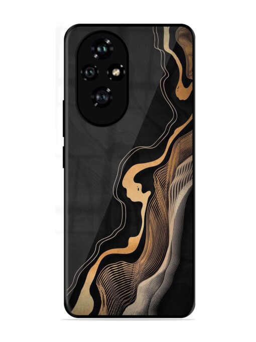 Abstract Art Glossy Metal TPU Phone Cover for Honor 200 (5G)