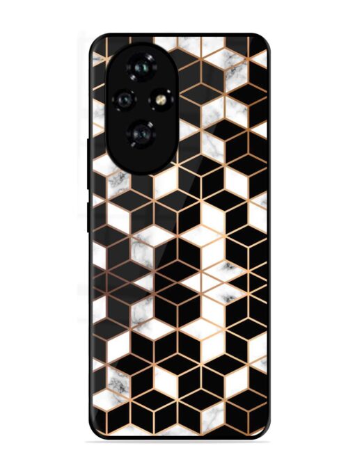 Vector Marble Texture Glossy Metal Phone Cover for Honor 200 (5G)