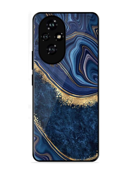 Abstract Background Blue Glossy Metal TPU Phone Cover for Honor 200 (5G)