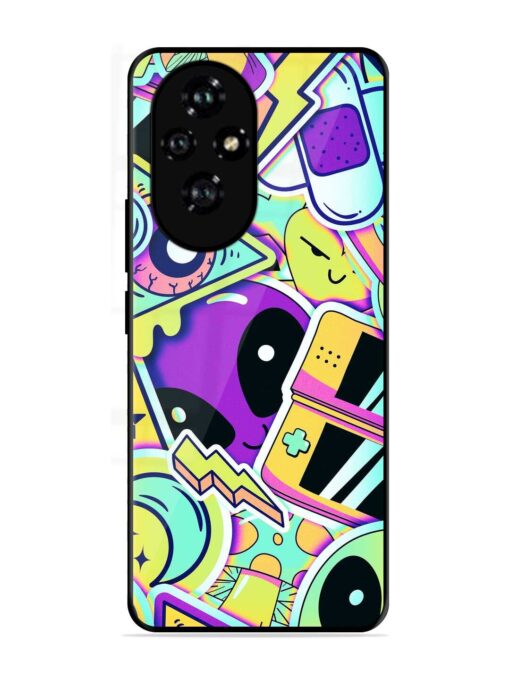 Scratch Art Glossy Metal Phone Cover for Honor 200 (5G)