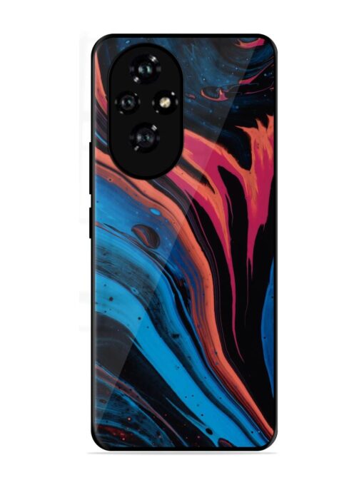 Liquefied Art Glossy Metal TPU Phone Cover for Honor 200 (5G)