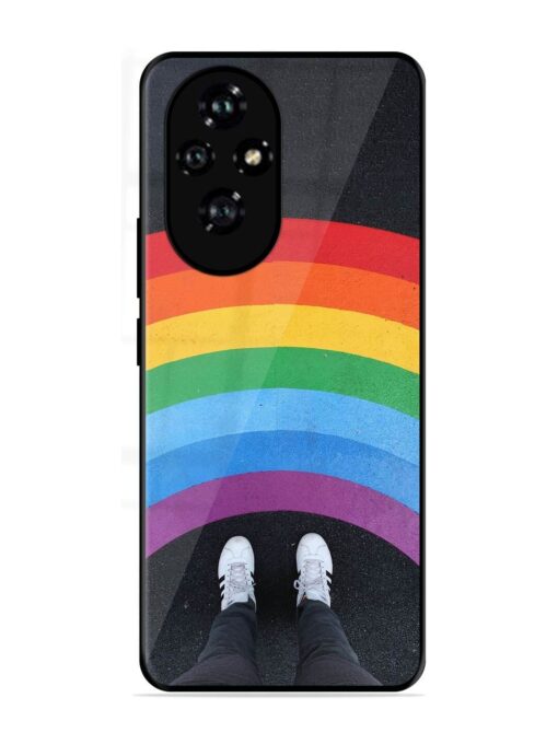 Legs Rainbow Glossy Metal TPU Phone Cover for Honor 200 (5G)