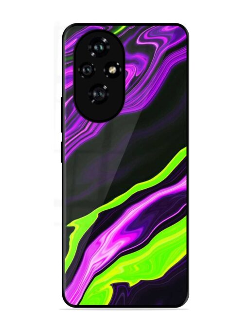 Bright Fluid Violet Glossy Metal Phone Cover for Honor 200 (5G)