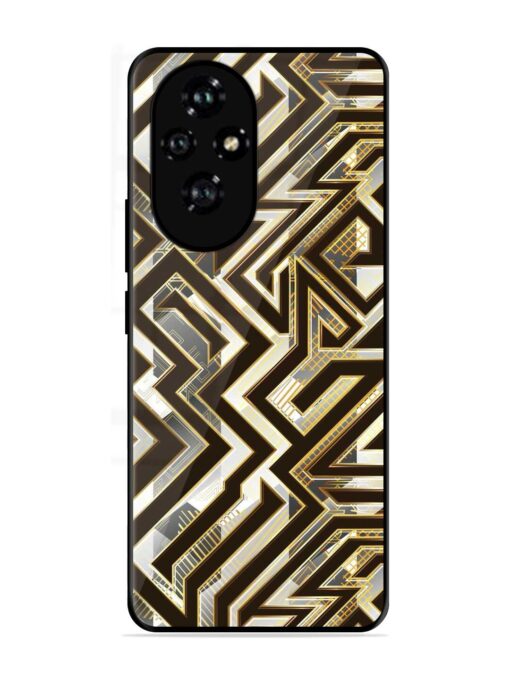 Technology Geometric Seamless Glossy Metal Phone Cover for Honor 200 (5G)