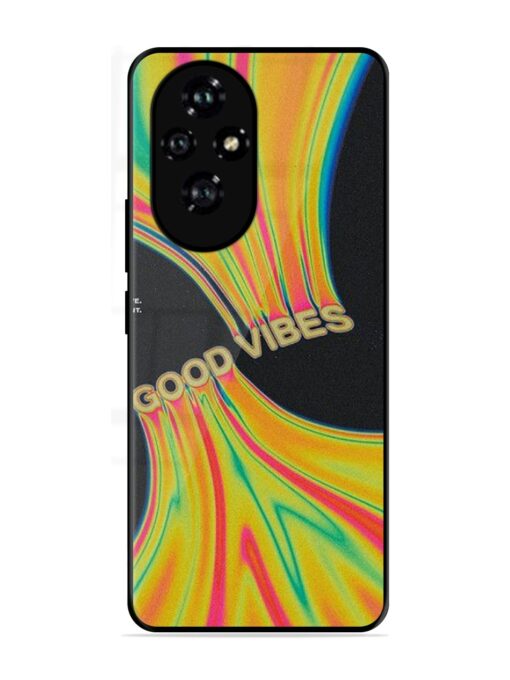 Good Vibes Glossy Metal Phone Cover for Honor 200 (5G)