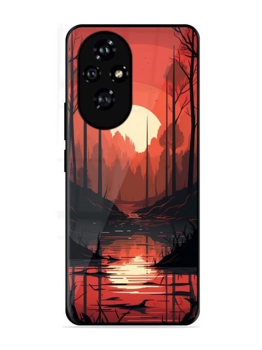 Natural Landscape Glossy Metal Phone Cover for Honor 200 (5G)