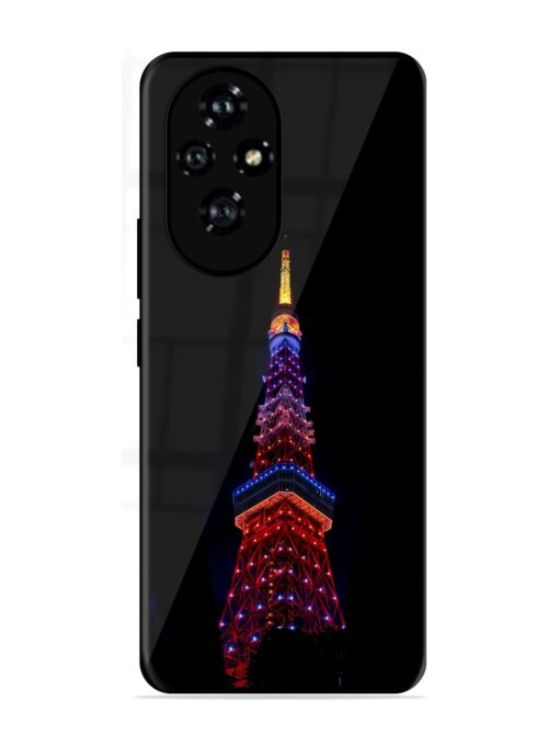 Eiffel Tower Night View Glossy Metal Phone Cover for Honor 200 (5G)