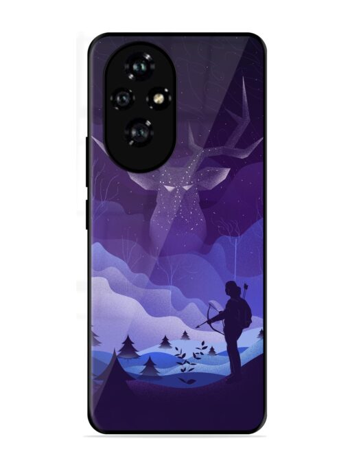 Deer Forest River Glossy Metal Phone Cover for Honor 200 (5G)