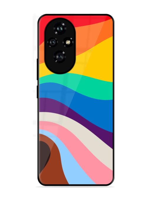 Minimal Pride Art Glossy Metal Phone Cover for Honor 200 (5G)