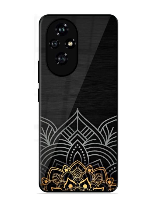 Decorative Golden Pattern Glossy Metal Phone Cover for Honor 200 (5G)