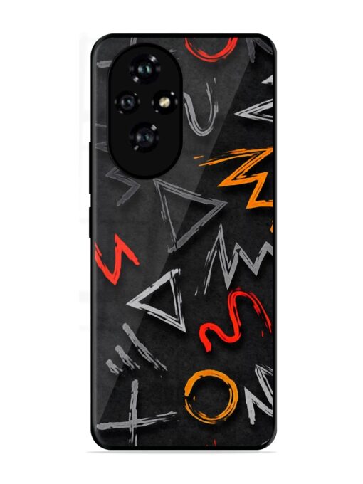 Grungy Graffiti Glossy Metal Phone Cover for Honor 200 (5G)