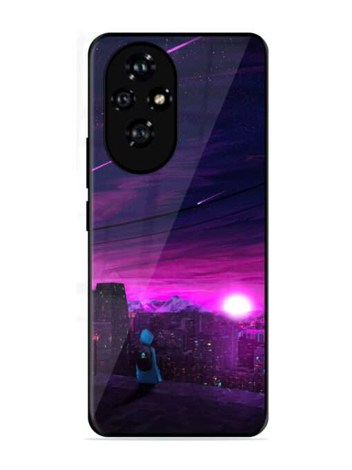 Empty Attempt Glossy Metal Phone Cover for Honor 200 (5G)