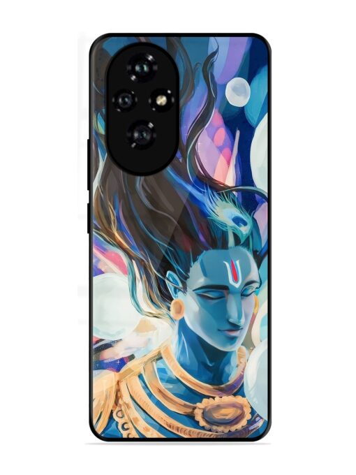 Bhagwan Sri Krishna Glossy Metal Phone Cover for Honor 200 (5G)