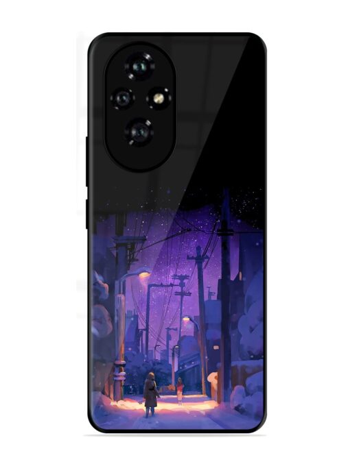 Winter Anime Art Glossy Metal Phone Cover for Honor 200 (5G)