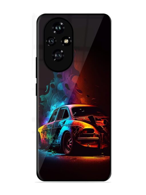 High Classic Car Art Glossy Metal Phone Cover for Honor 200 (5G)