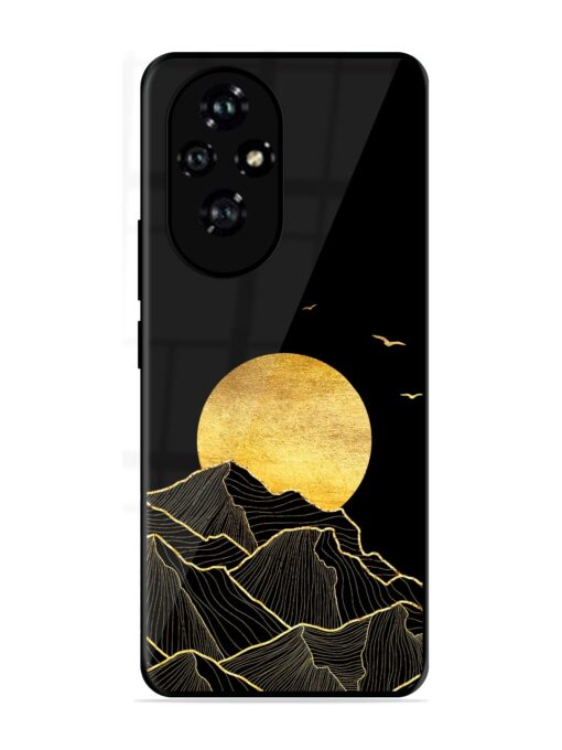 Golden Sunrise Glossy Metal Phone Cover for Honor 200 (5G)