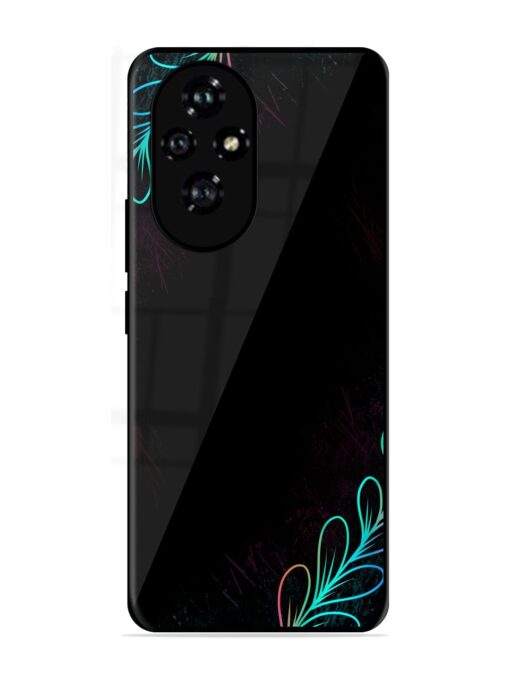 Decorative Line Art Glossy Metal Phone Cover for Honor 200 (5G)