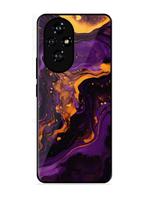 Painting Of A Purple Glossy Metal Phone Cover for Honor 200 (5G)