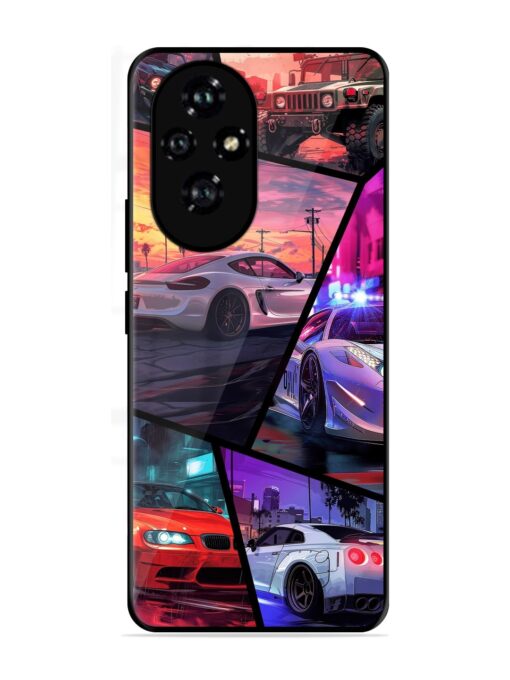 Ride In Pixels Glossy Metal Phone Cover for Honor 200 (5G)