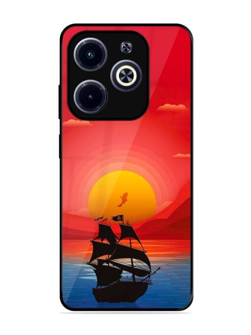 Sunset Sail Glossy Metal Phone Cover for Infinix Hot 40I