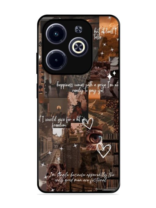 Melancholy Aesthetic Glossy Metal Phone Cover for Infinix Hot 40I