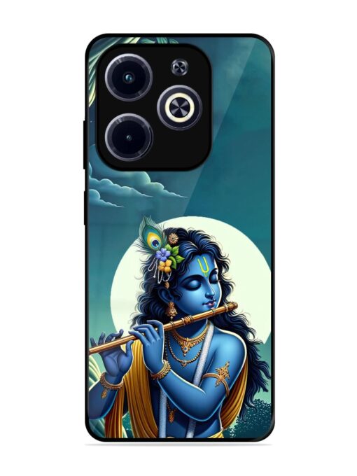 Krishna's Divine Flute Glossy Metal Phone Cover for Infinix Hot 40I