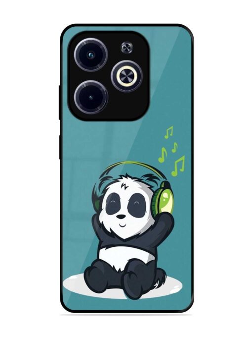 Music Panda Glossy Metal Phone Cover for Infinix Hot 40I