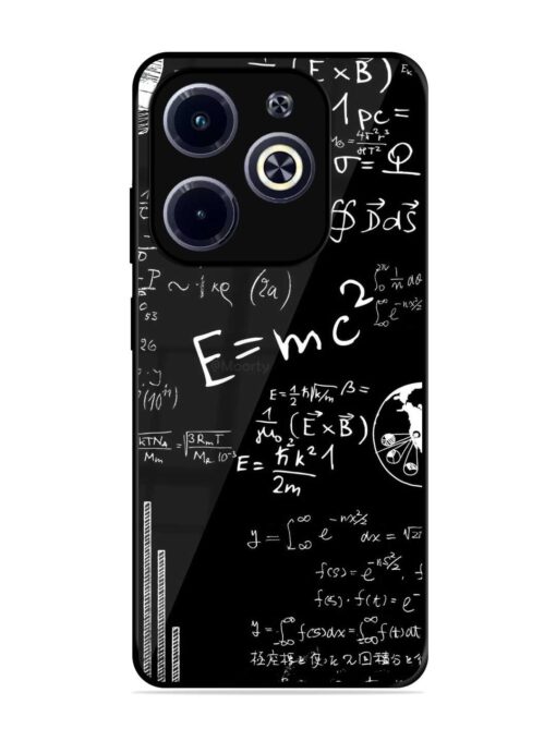 E=Mc2 Mass?Energy Equivalence Glossy Metal Phone Cover for Infinix Hot 40I