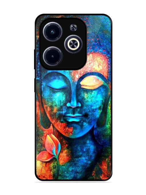 Buddha Painting Glossy Metal Phone Cover for Infinix Hot 40I