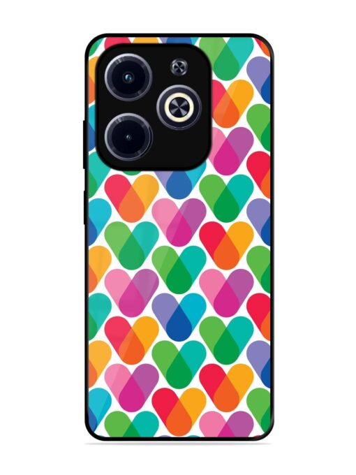 Overlapping Colors Colorful Glossy Metal TPU Phone Cover for Infinix Hot 40I