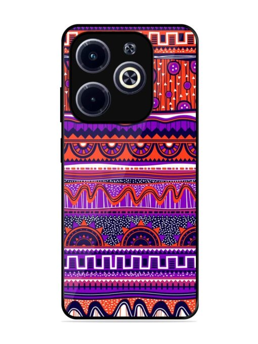 Ethnic Seamless Pattern Glossy Metal TPU Phone Cover for Infinix Hot 40I