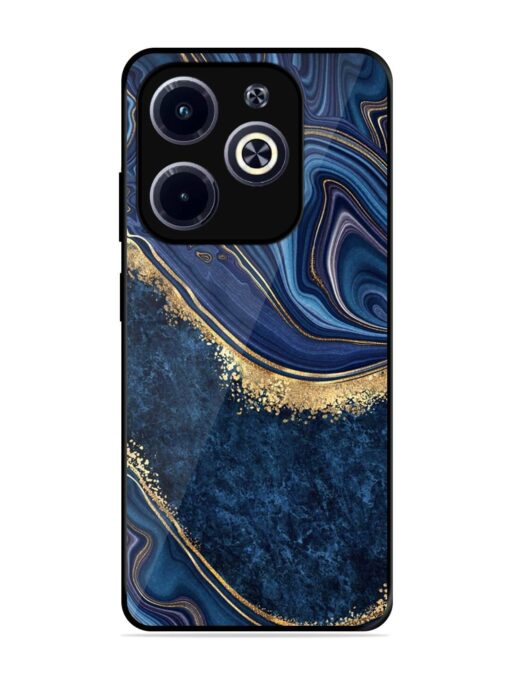 Abstract Background Blue Glossy Metal TPU Phone Cover for Infinix Hot 40I